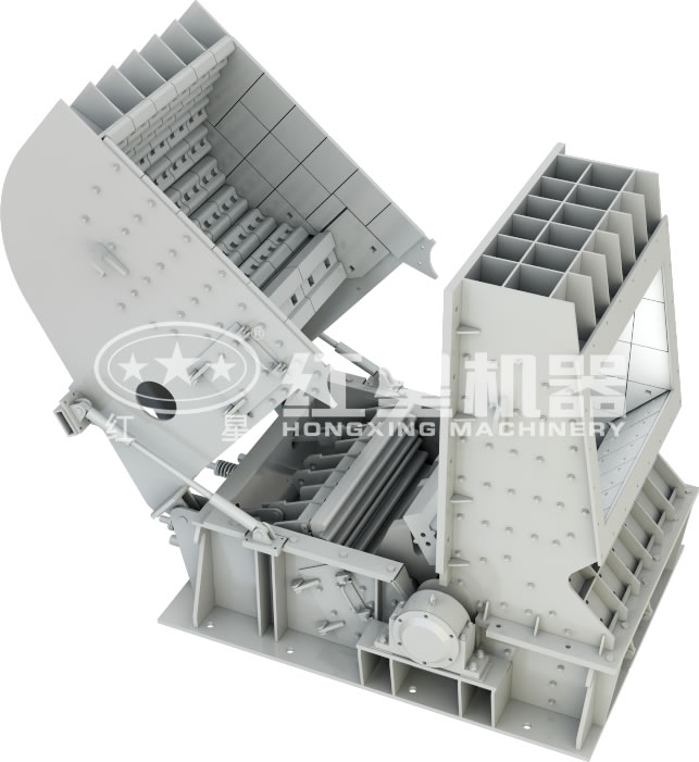 新版綠色反擊式破碎機(jī)生產(chǎn)流程