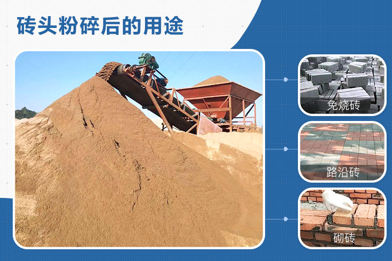 廢磚頭粉碎后用途