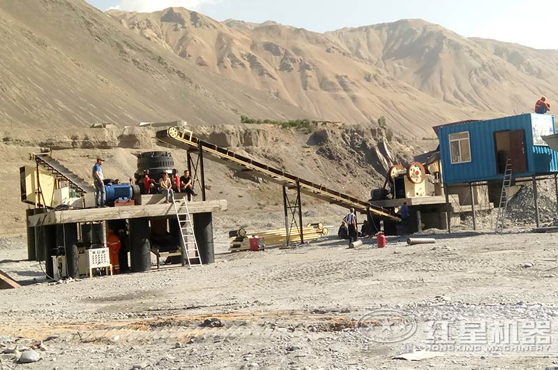 內(nèi)蒙古客戶花崗巖破碎生產(chǎn)線