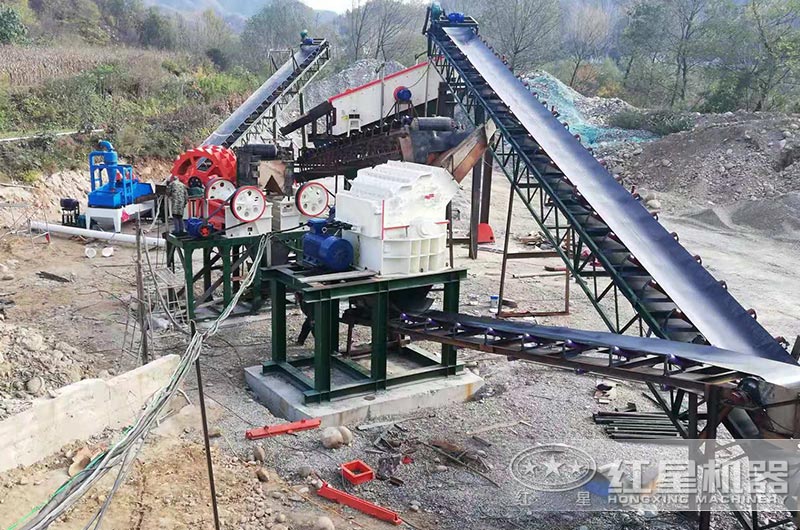 箱式破碎機制砂現(xiàn)場實拍圖