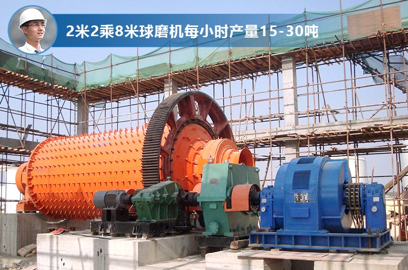 2米2乘8米球磨機(jī)產(chǎn)量