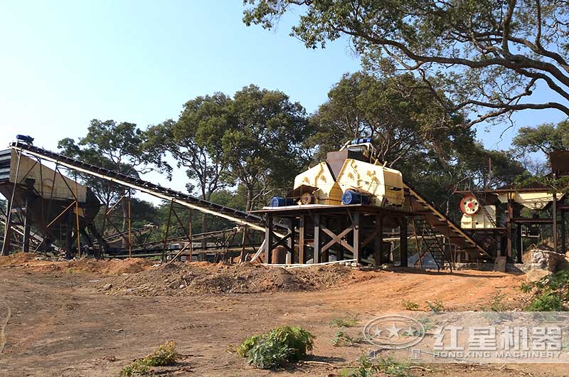 時(shí)產(chǎn)800到1000噸碎石生產(chǎn)線現(xiàn)場(chǎng)圖