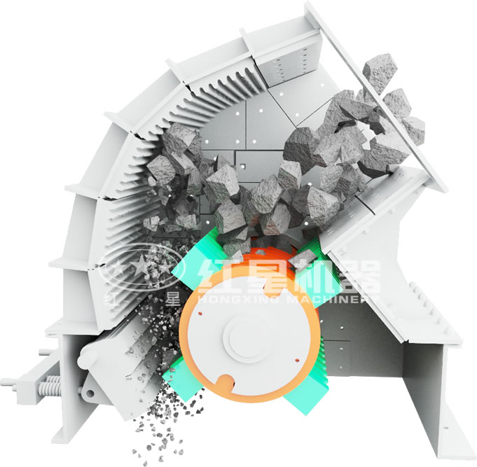 重錘式破碎機(jī)工作原理圖 重錘式破碎機(jī)工作原理圖