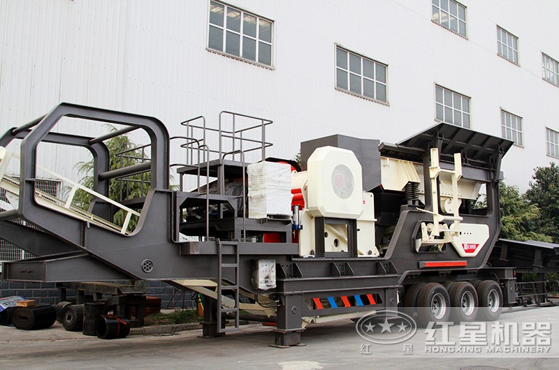 紅星機器移動打石子機設備展示