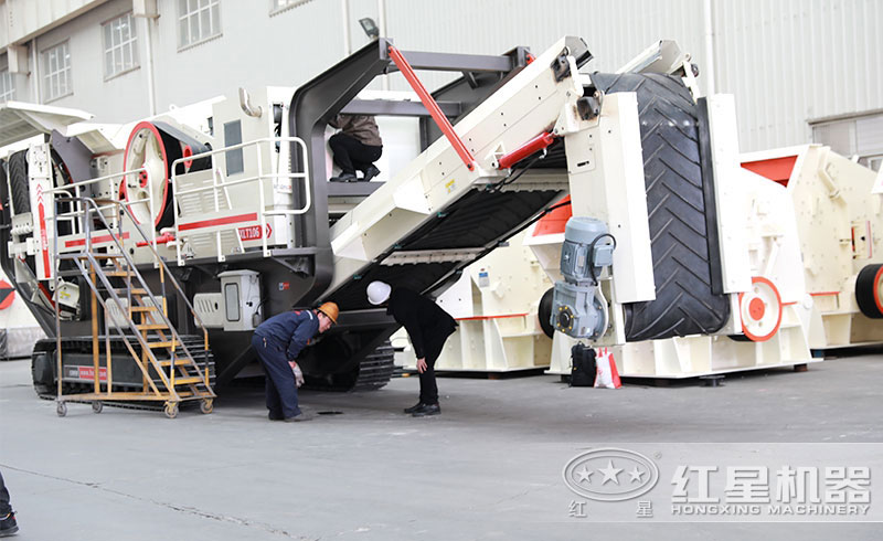 用戶參觀紅星碎石機(jī)械