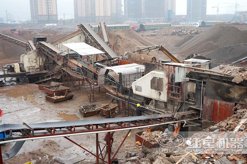 混凝土再生石子生產線現(xiàn)場