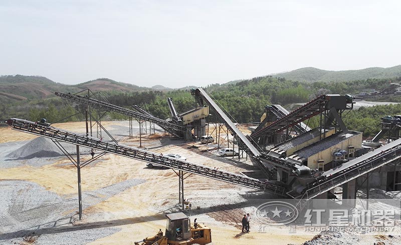 一天1500噸左右的石子廠