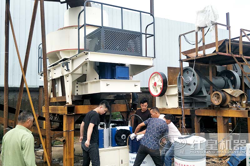 河沙制沙機(jī)安裝現(xiàn)場