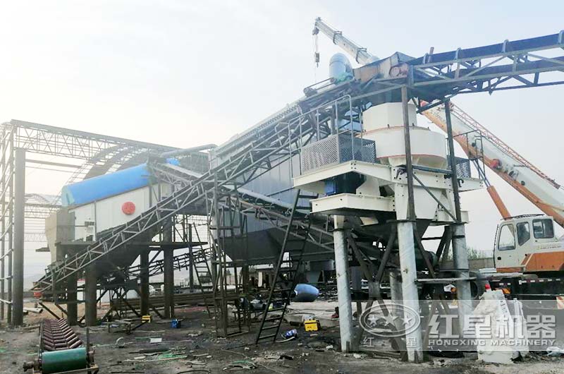 煤矸石制砂機(jī)作業(yè)現(xiàn)場