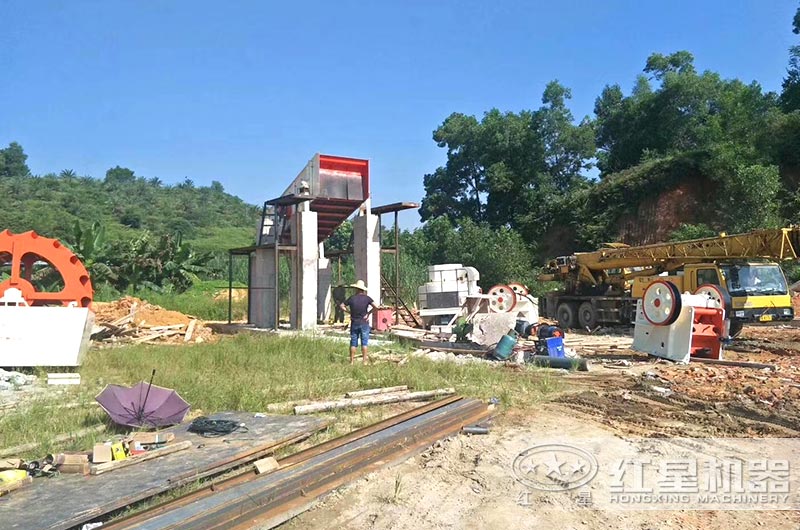 石塊破碎機安裝現場